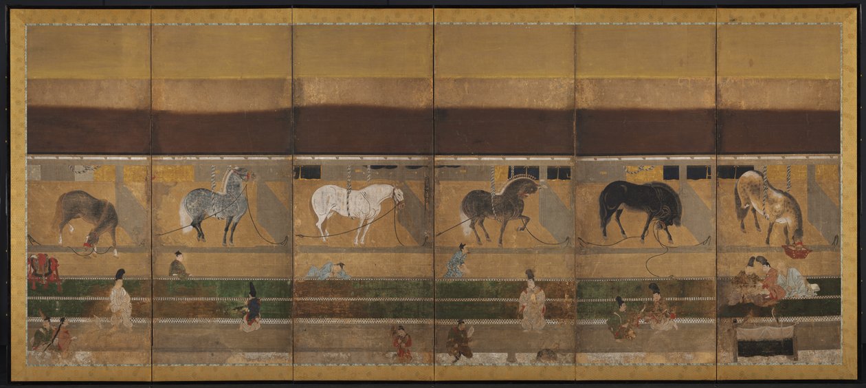 Paardenstal door Unknown artist
