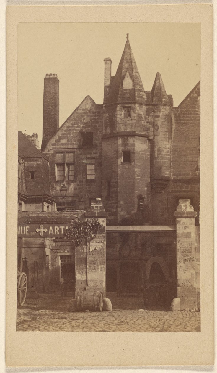 Hotel de la Croix Blanches, Tours. door Unknown artist