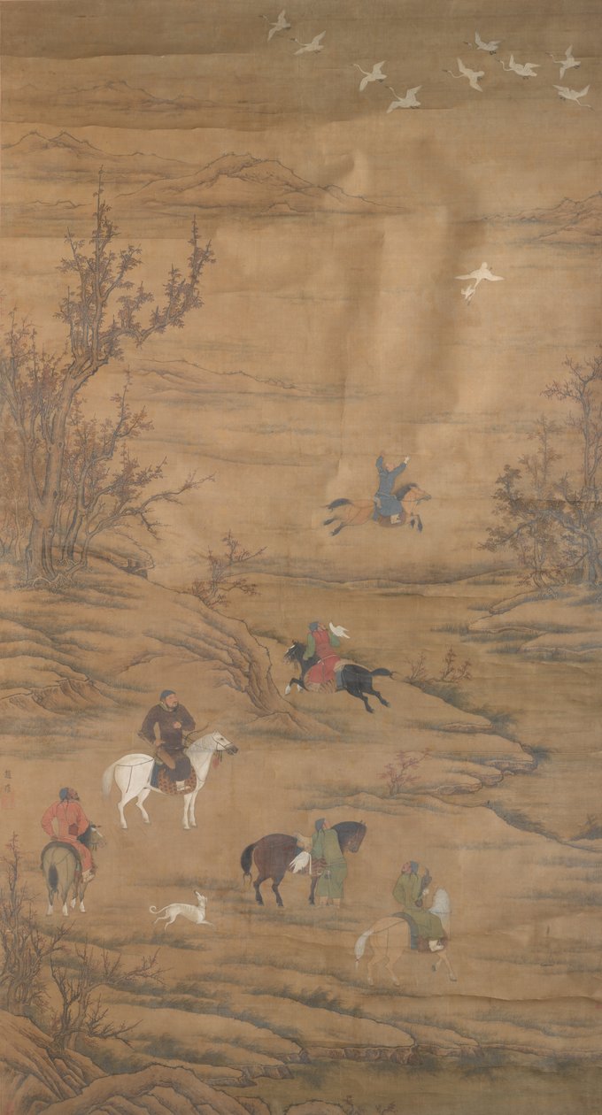 Jagen te Paard door Unknown artist