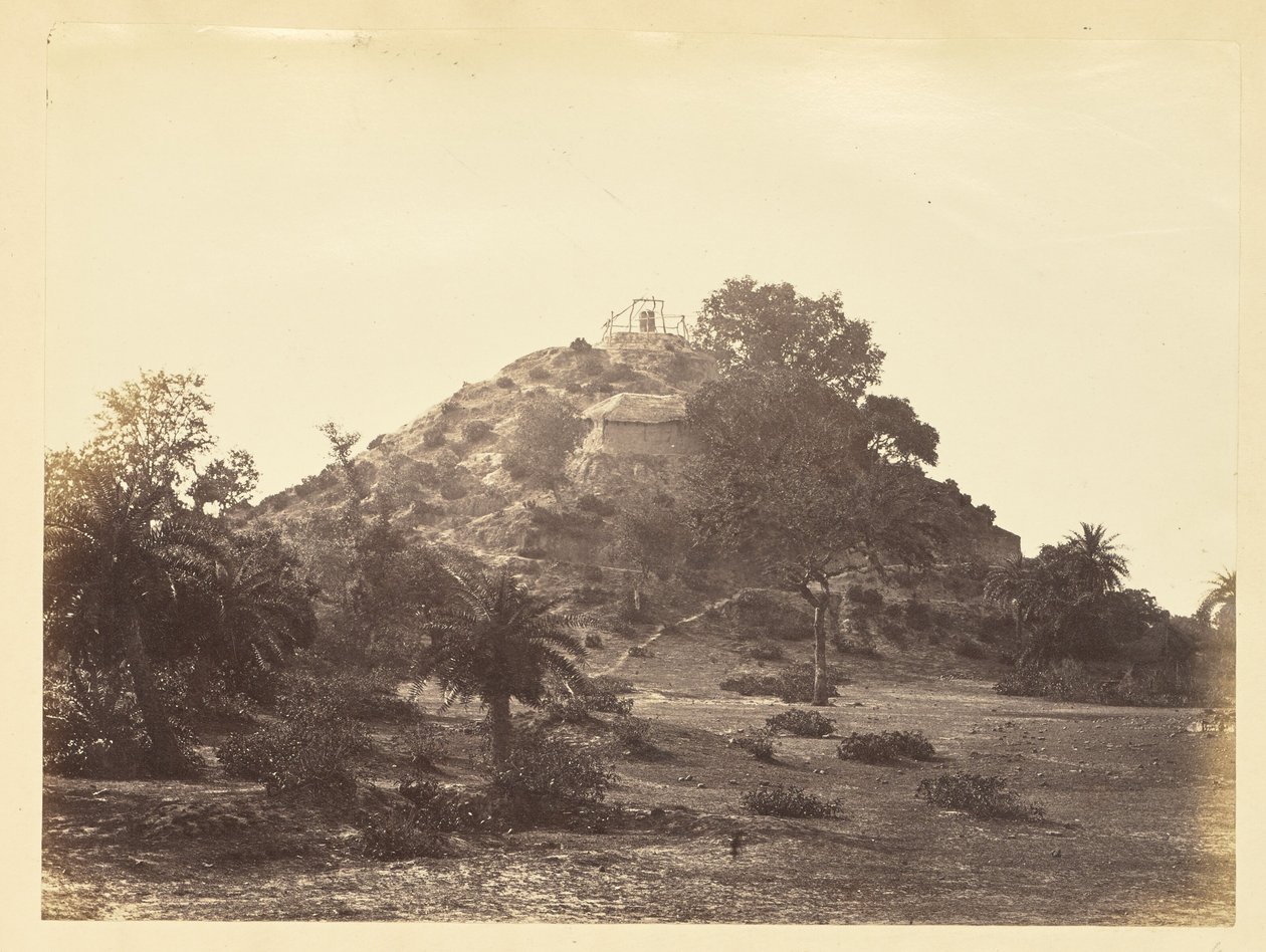 [Hut op een heuvel, India]. door Unknown artist