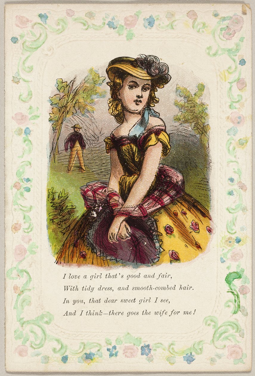 Ik hou van een meisje dat goed en eerlijk is (valentijn) door Unknown artist