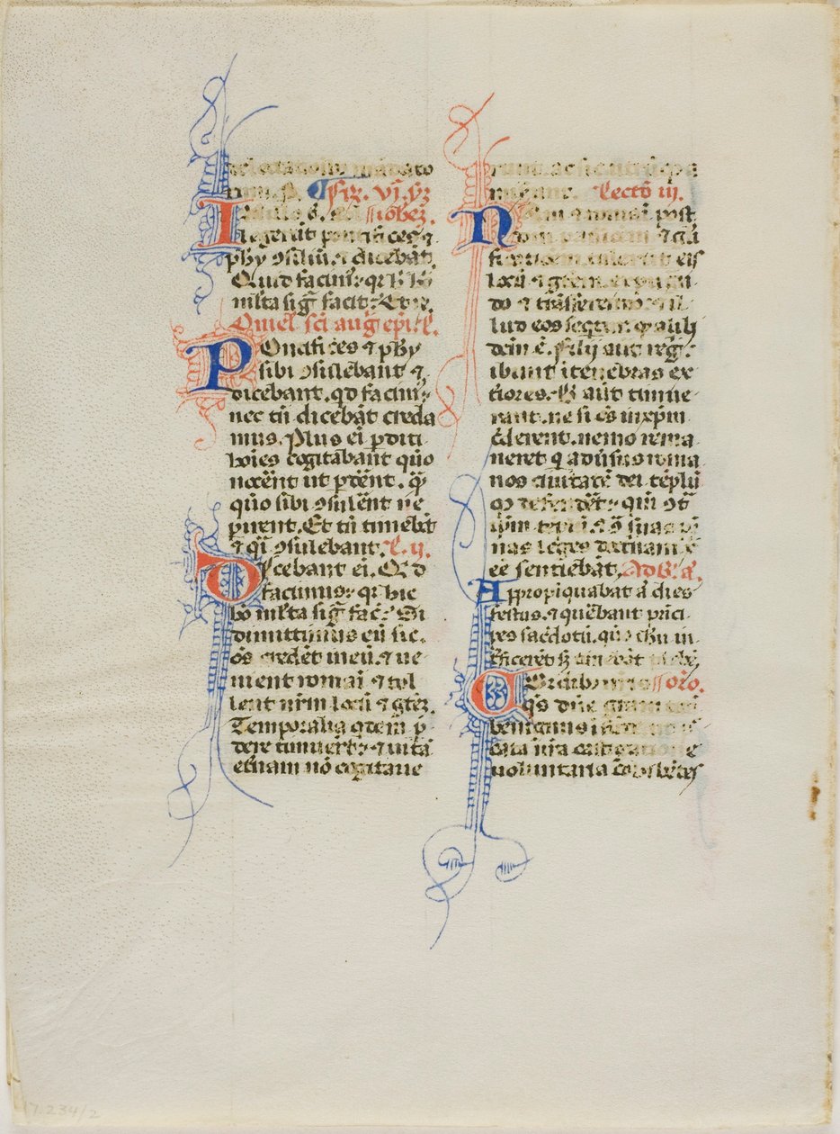 Verlucht manuscriptblad door Unknown artist