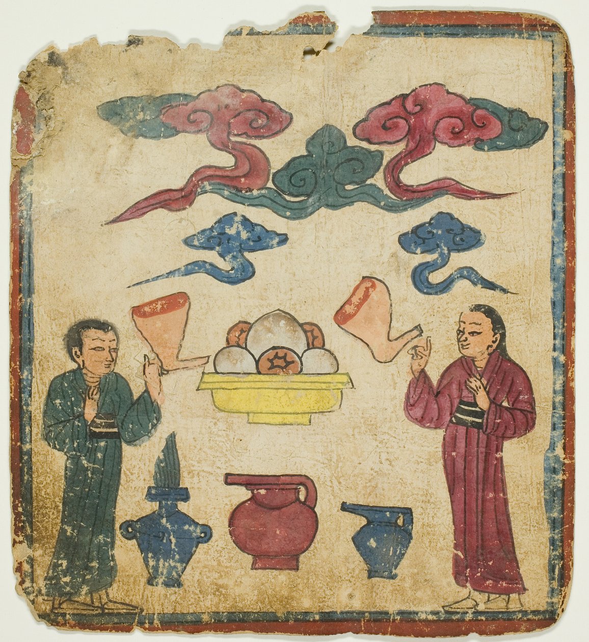 Beeld uit een set inwijdingskaarten (Tsakali) door Unknown artist