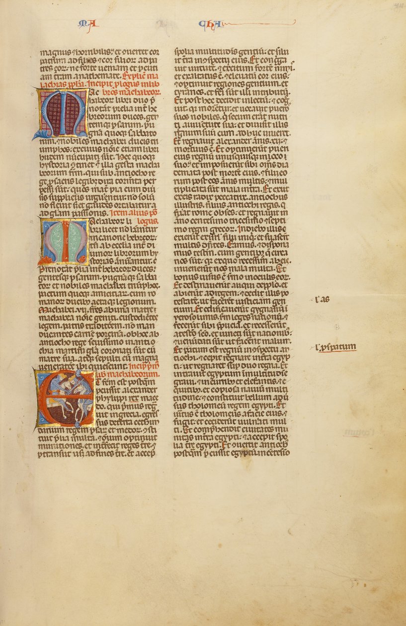 Initial E: Twee vechtende ridders door Unknown artist