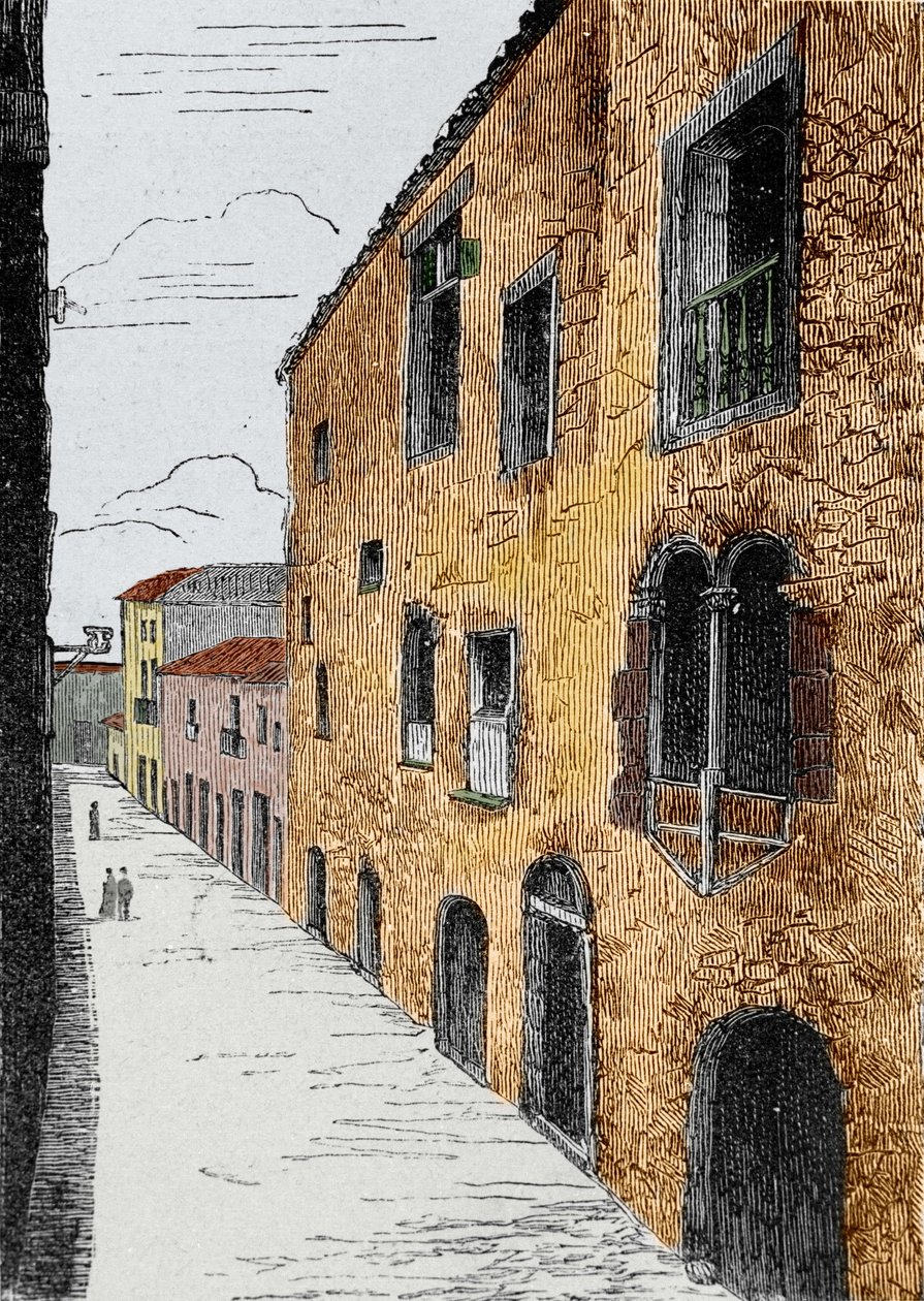 Eiland Madeira (Portugese archipel Madeira). Het huis van Christoffel Columbus (1451-1506) in Funchal door Unknown artist