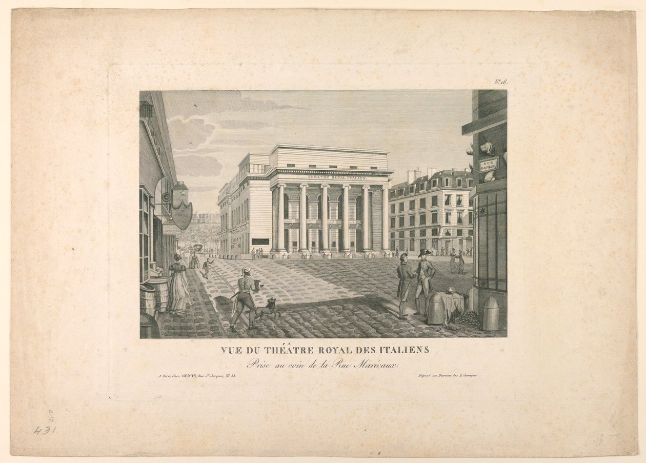 Italiaans theater, Parijs door Unknown artist