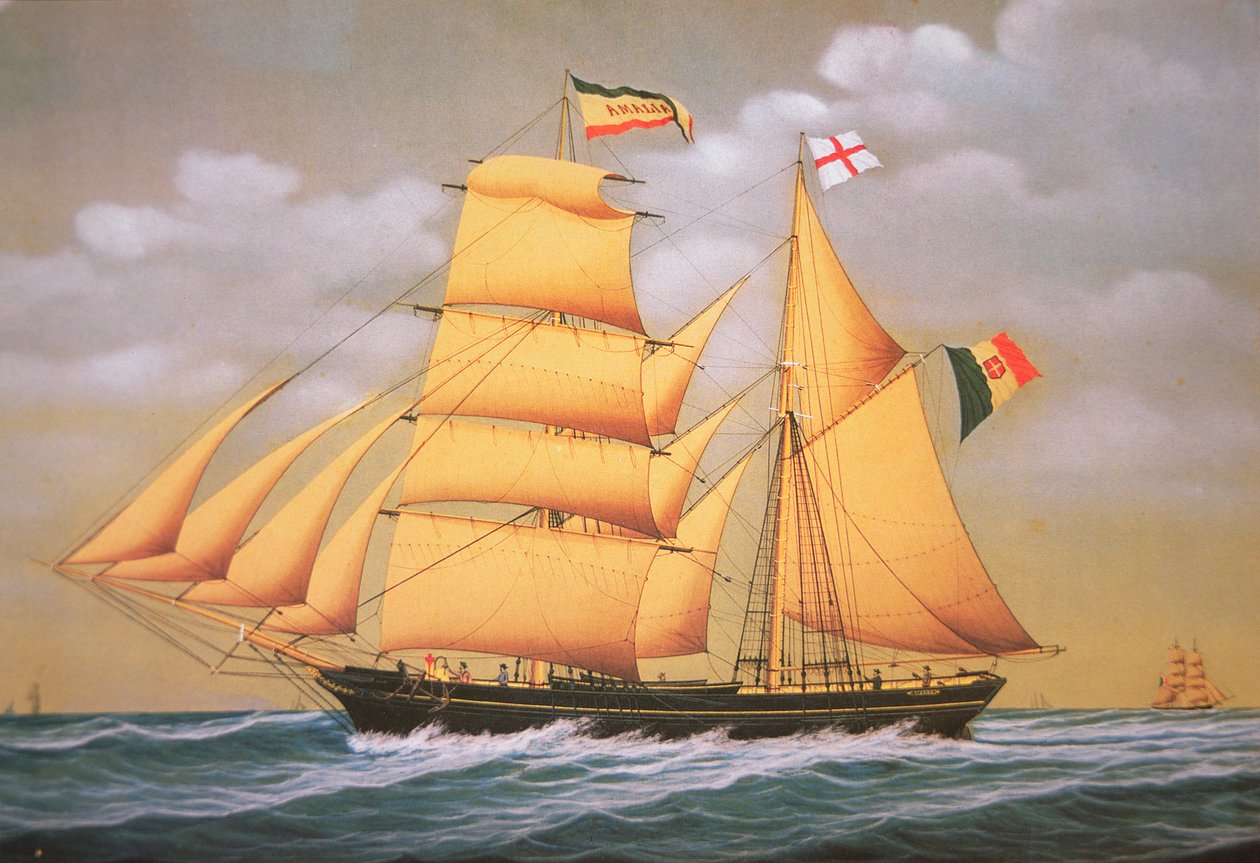 Italiaanse schoener-brik 