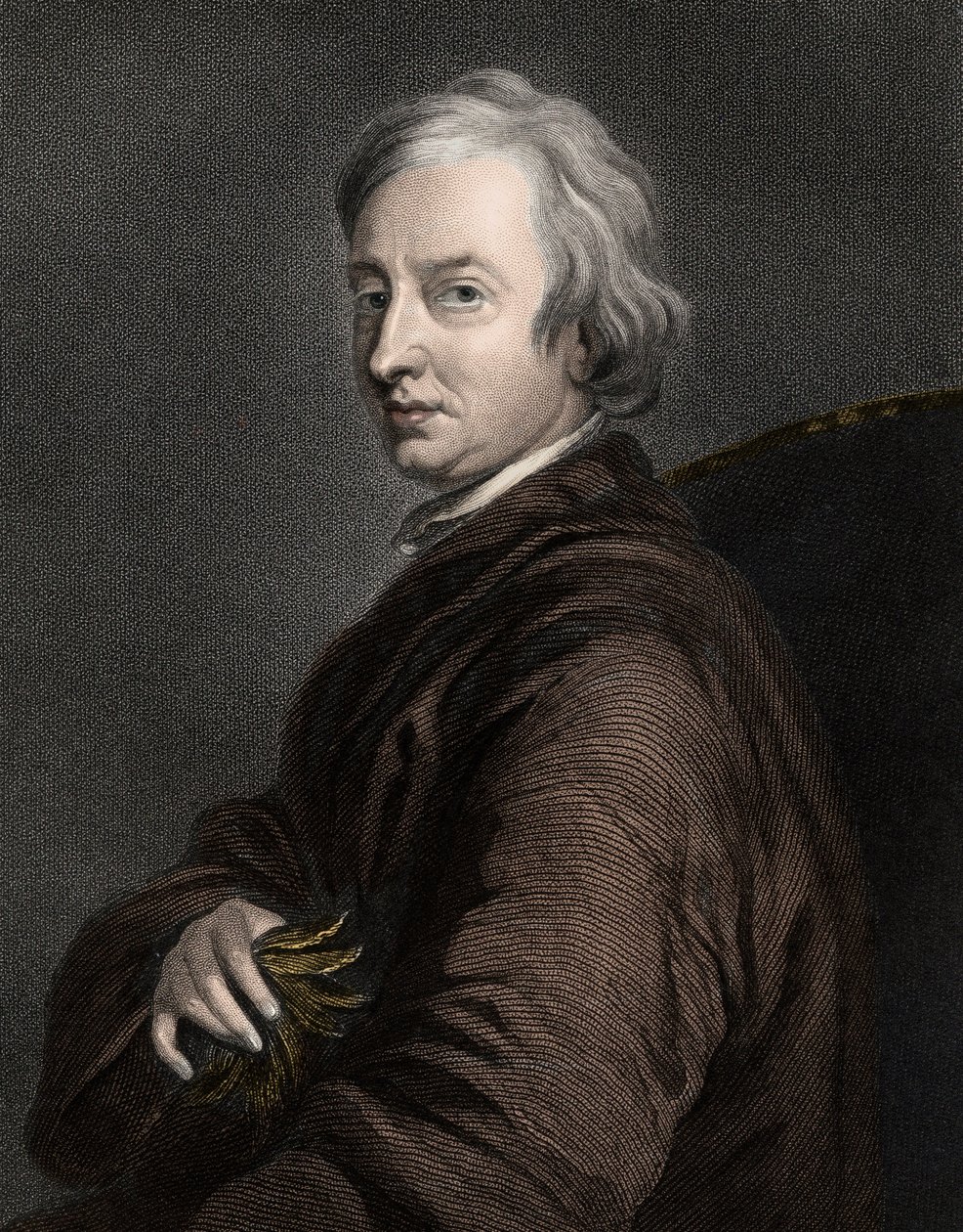 John Dryden 1631-1700 - gravure - 19e eeuw door Unknown artist