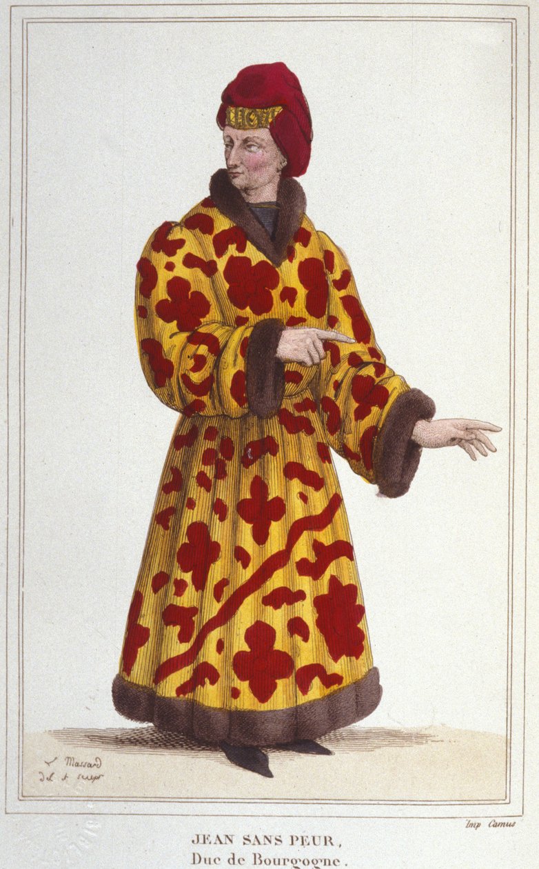 Jan zonder Vrees (1371-1419), Hertog van Bourgondië (gravure 1830) door Unknown artist