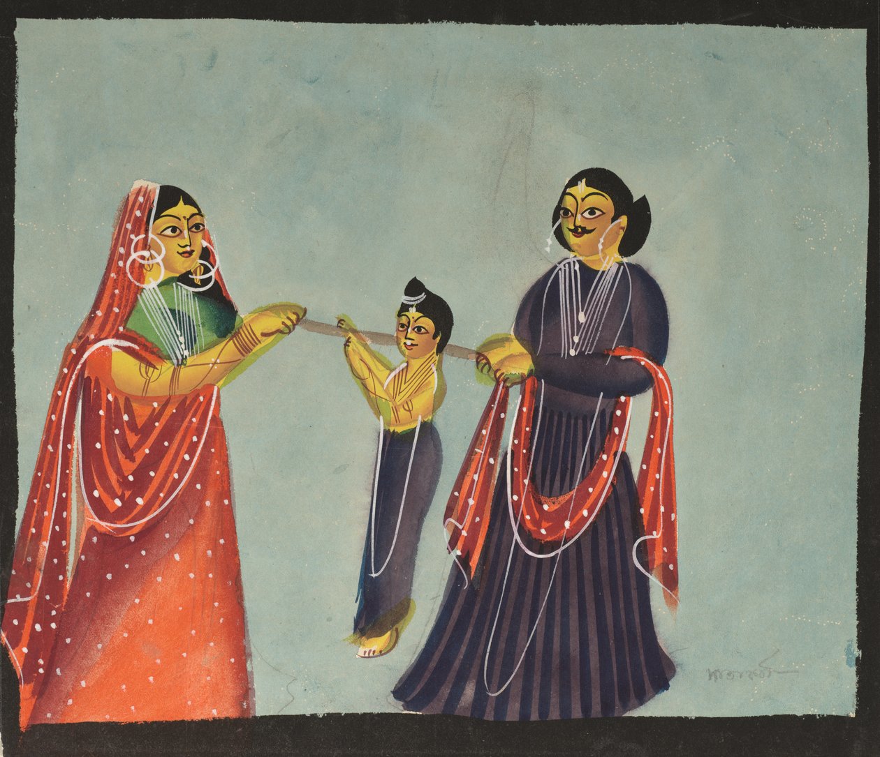 Kalighat schilderij door Unknown artist