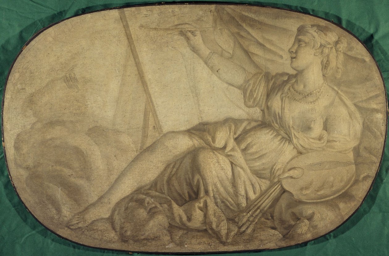De Schilderkunst (allegorie, decoratief schilderij voor het Hôtel La Rivière dan Canillac) door Unknown artist