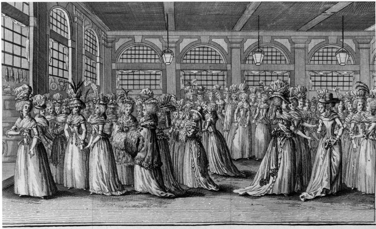 De colonnade - in "De meisjes van het Koninklijk Paleis", frontispice, deel III, ed. Londen door Unknown artist
