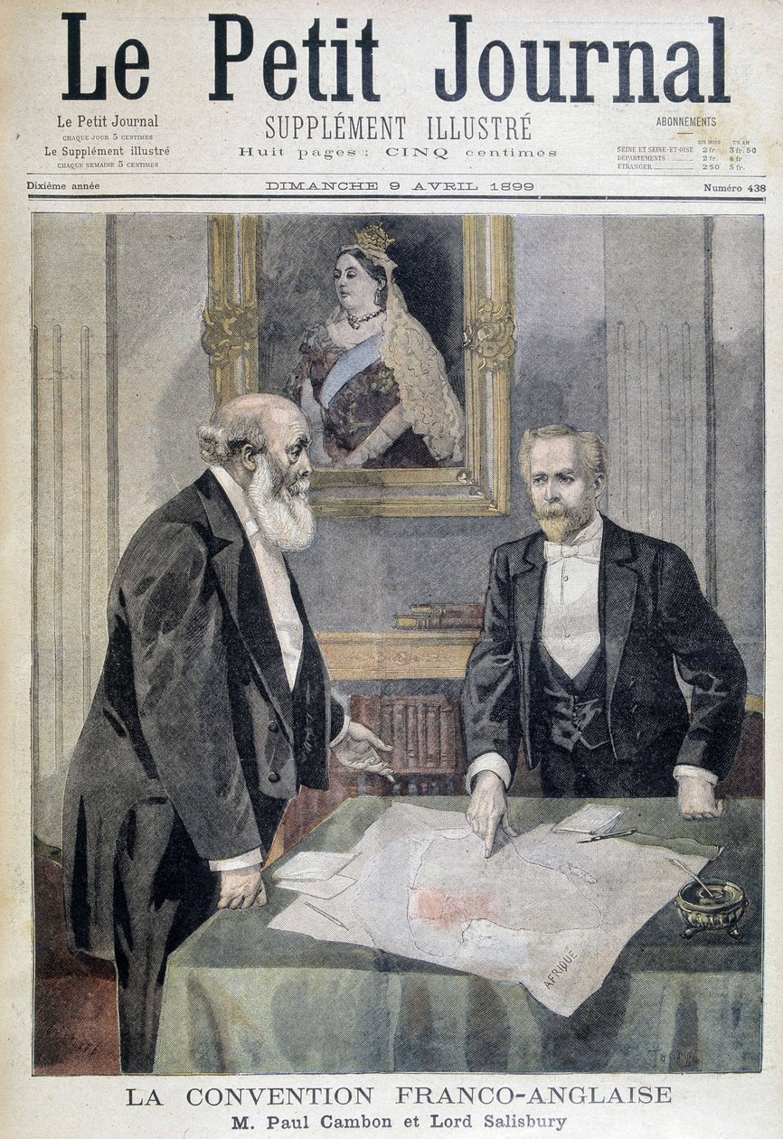 De Frans-Engelse conventie: M. Paul Cambon en Lord Salisbury - in 