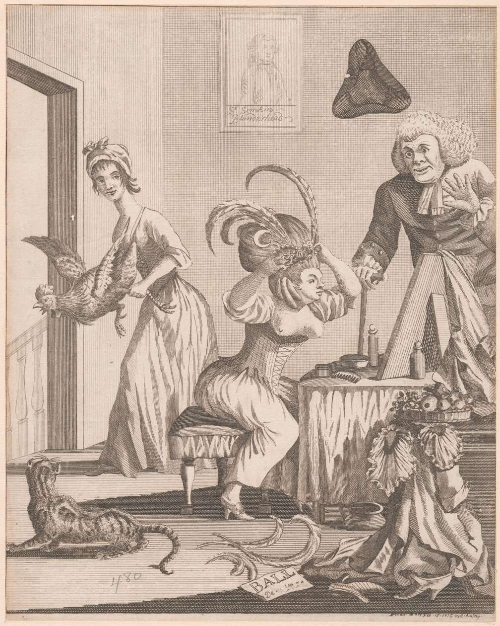 Dame Bereidt Zich Voor op een Avond op een Bal door Unknown artist