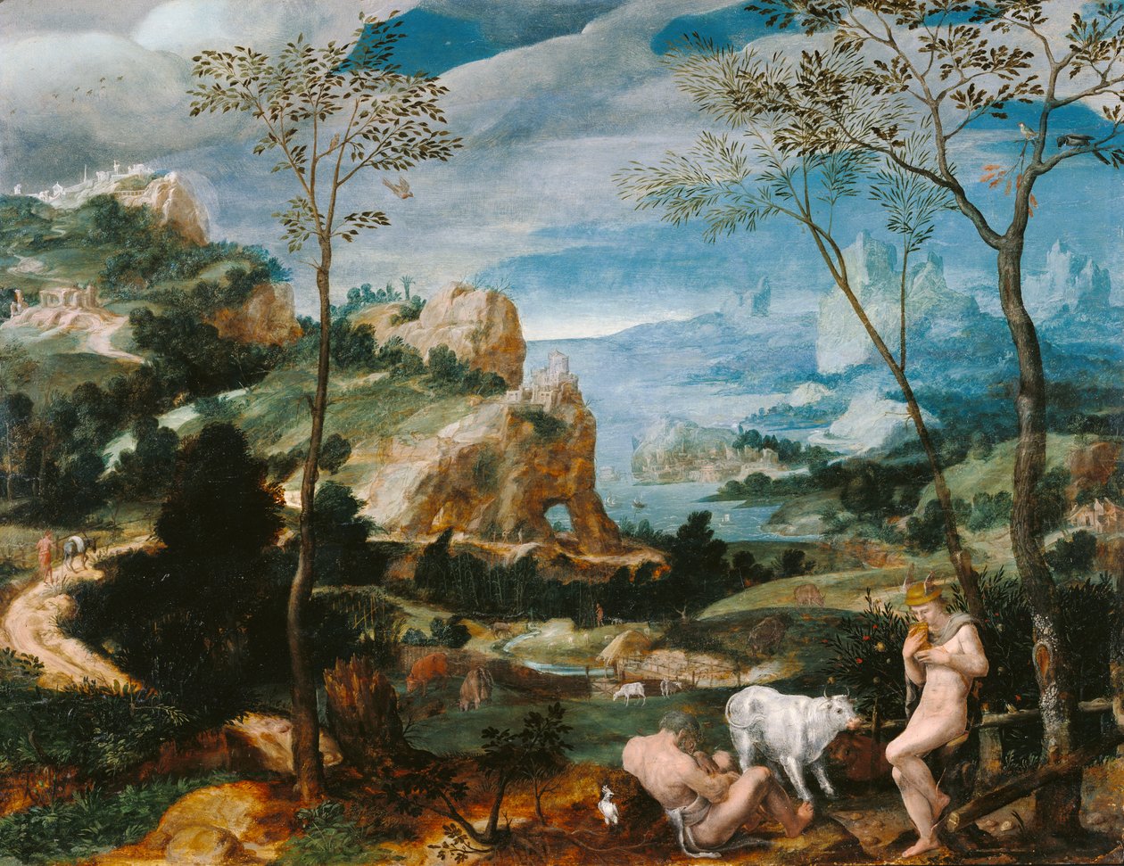 Landschap met Mercurius en Argus door Unknown artist