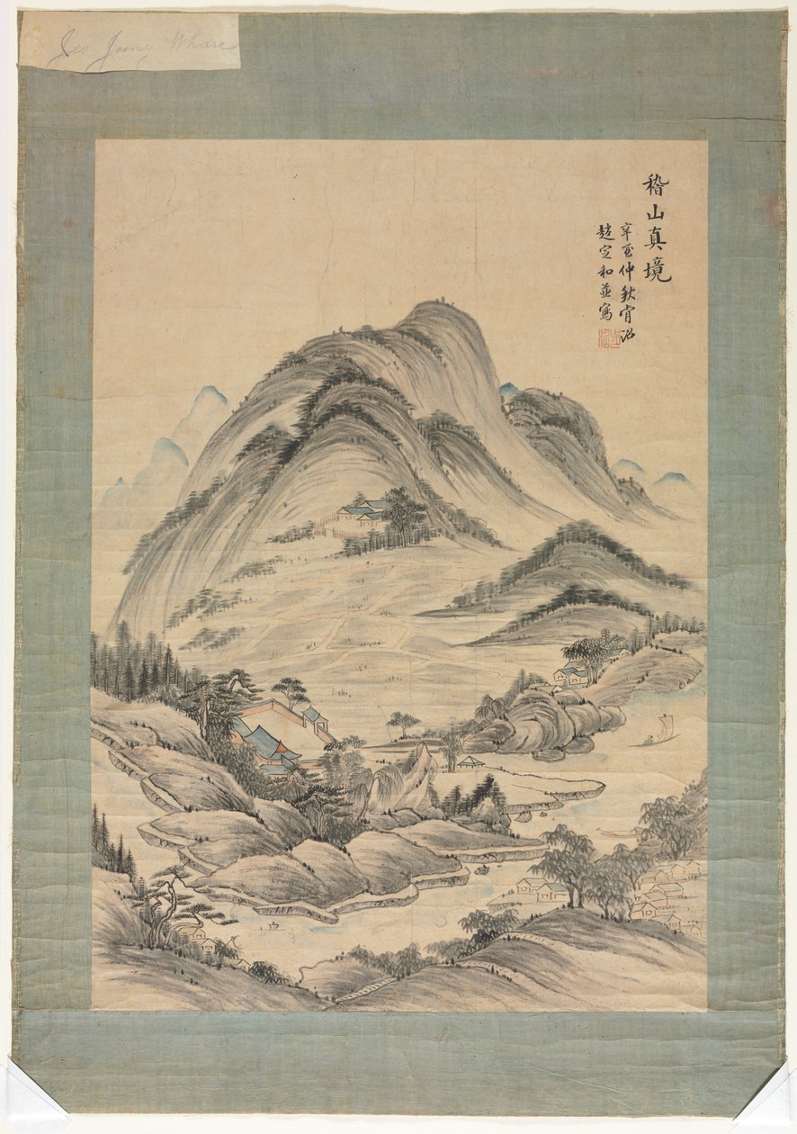 Landschap met beken en bergen door Unknown artist