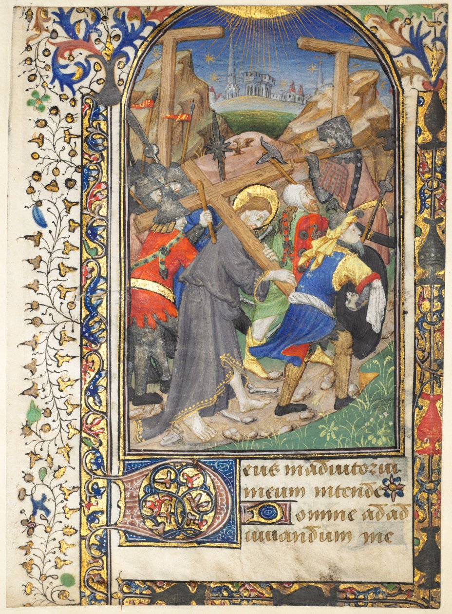 Blad Verwijderd uit de Tarleton Getijden: Christus Draagt het Kruis (Terts, Officie van de Maagd) door Unknown artist