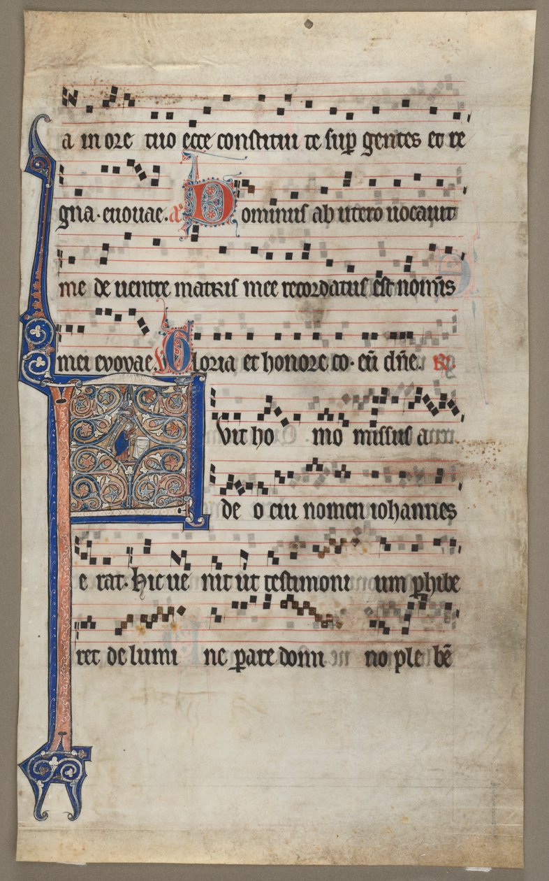 Blad uit een Koorboek: Aankondiging aan Zacharias door Unknown artist
