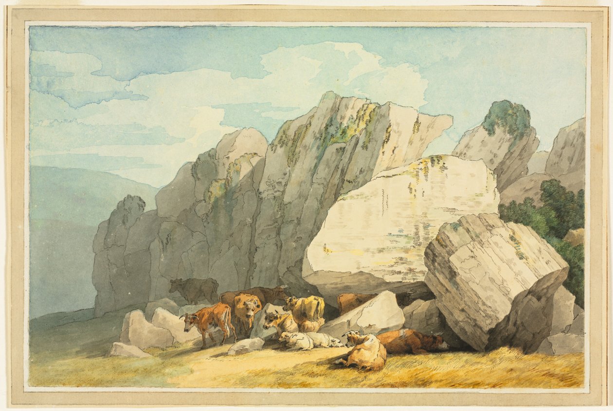 Leigh Tor Rocks bij Poundsgate, nabij New Bridge aan de Dart, Devon door Unknown artist