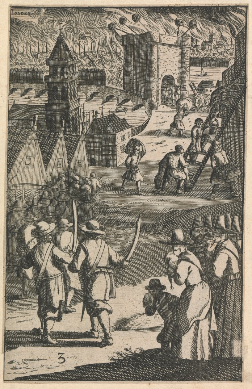 Londen, de brand door Unknown artist