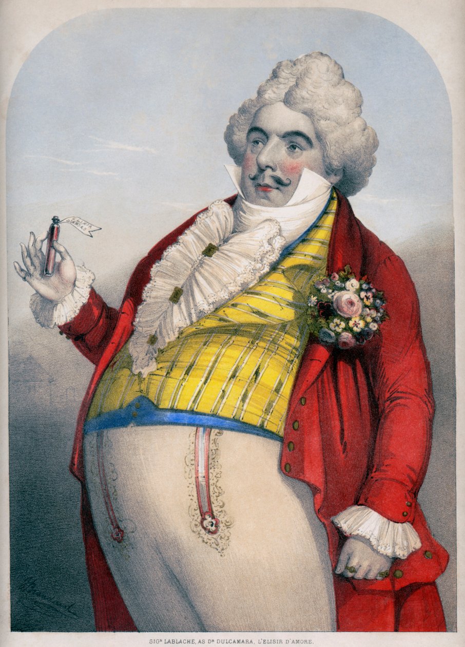 Luigi Lablache als Dr. Dulcamara in Donizetti