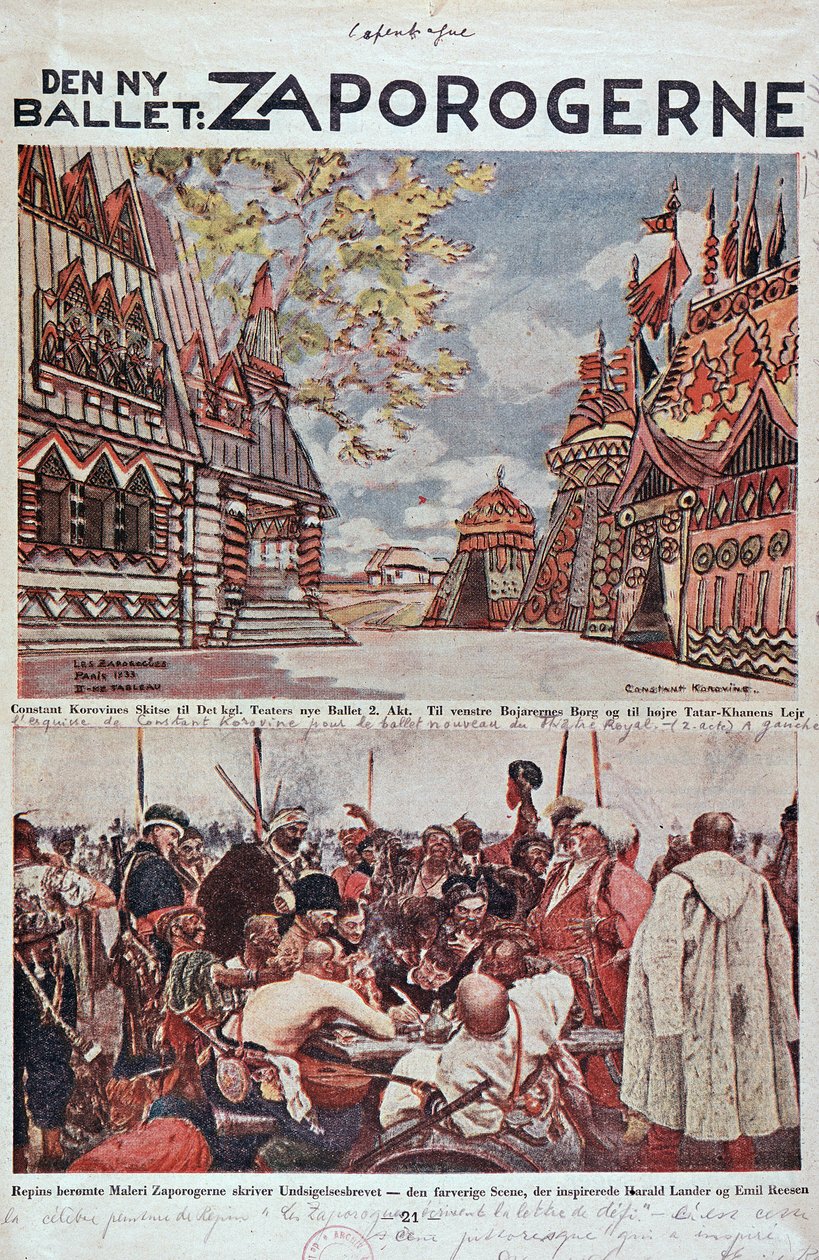Lyric Theatre: De Zaporogues (Zaporogerne) - Opera Bibl. door Unknown artist