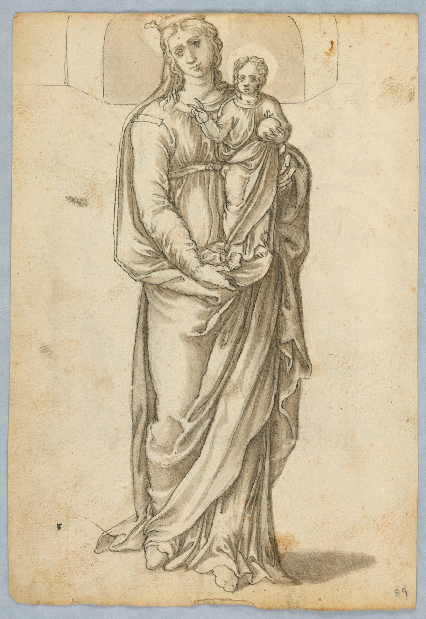 Madonna en kind door Unknown artist