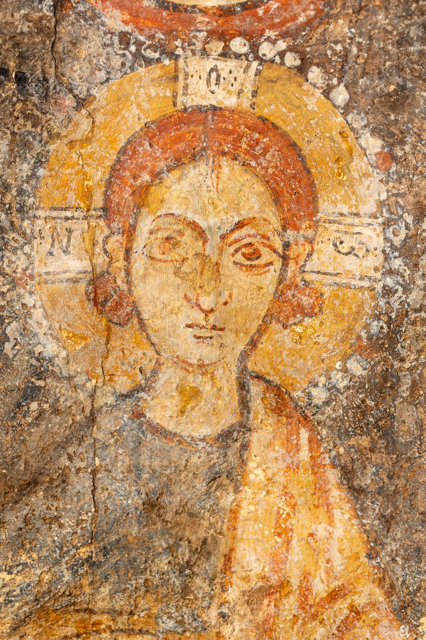 Madonna met kind tussen de aartsengelen, detail van het kind door Unknown artist