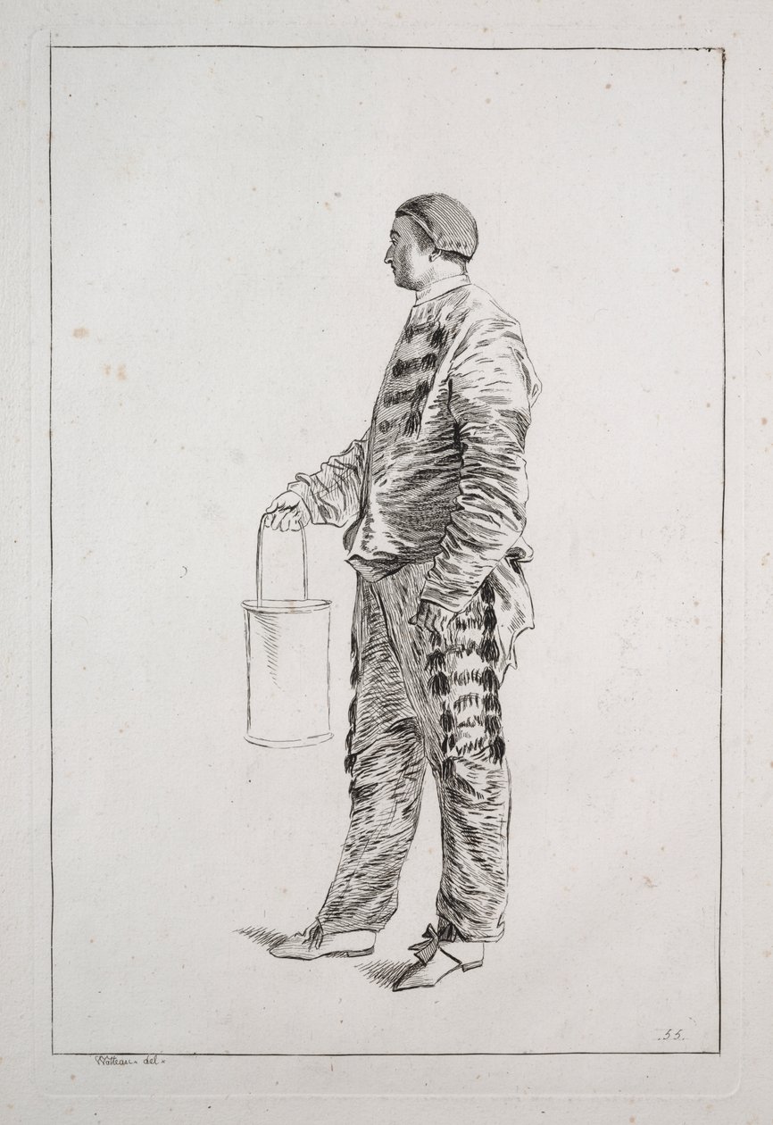 Man staand door Unknown artist