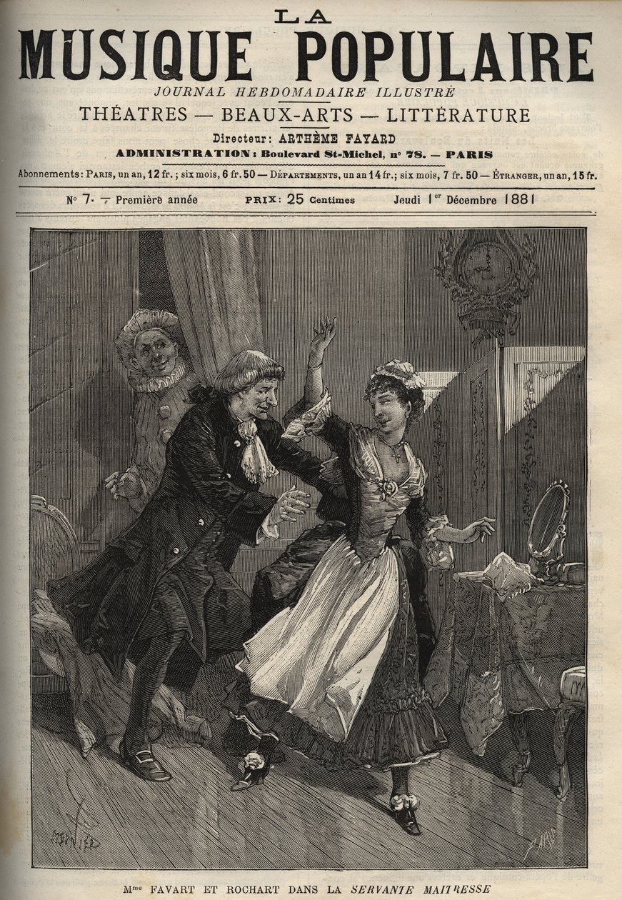 Marie Justine Benoite Duronceray, genaamd Madame Favart, en Rochart in 
