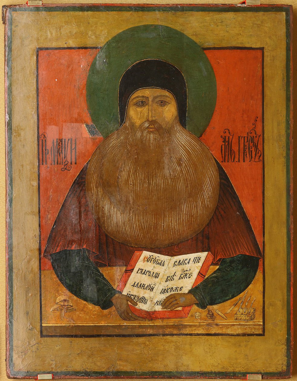 Russisch icoon: Heilige Maximus de Griek door Unknown artist