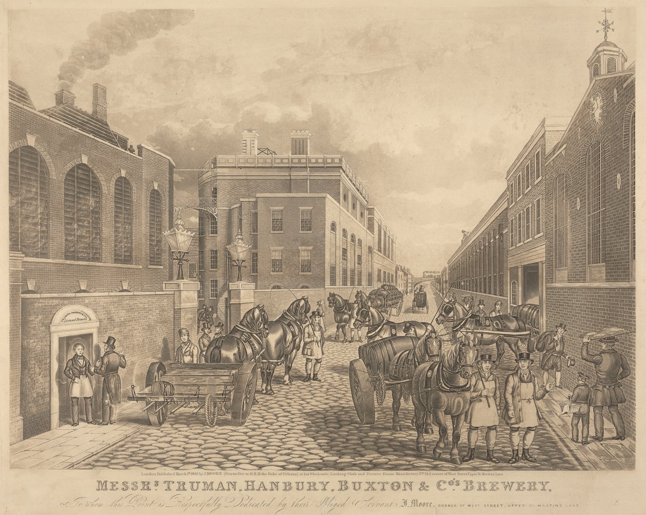 Brouwerij van Messrs. Truman, Hanbury, Burton & Co. door Unknown artist