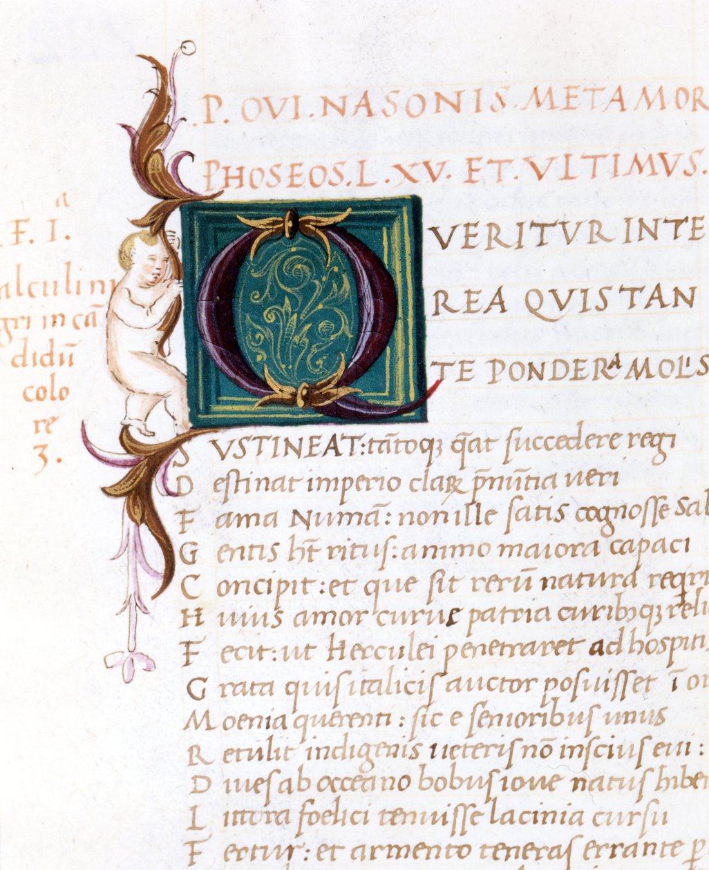 Metamorfosen van Ovidius. 15e eeuws manuscript. Comunale bibliotheek van Rimini door Unknown artist
