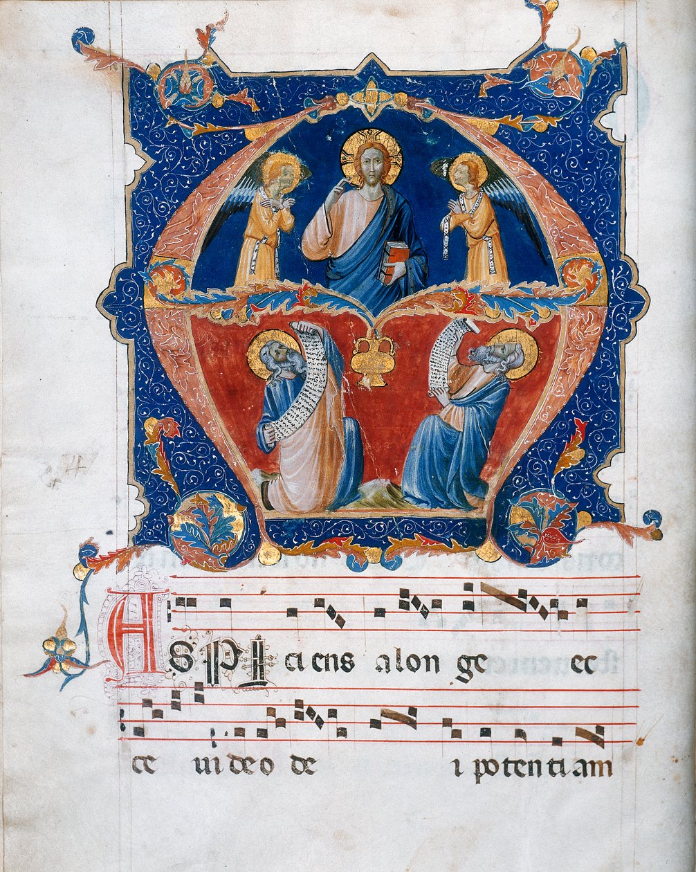 Miniatuur van een koorparchment door Unknown artist