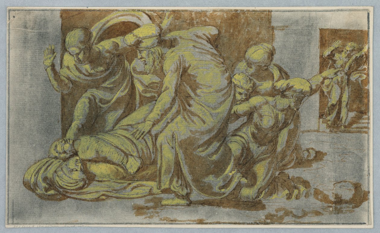 Wonder verricht door het lijk van St. Cecilia door Unknown artist