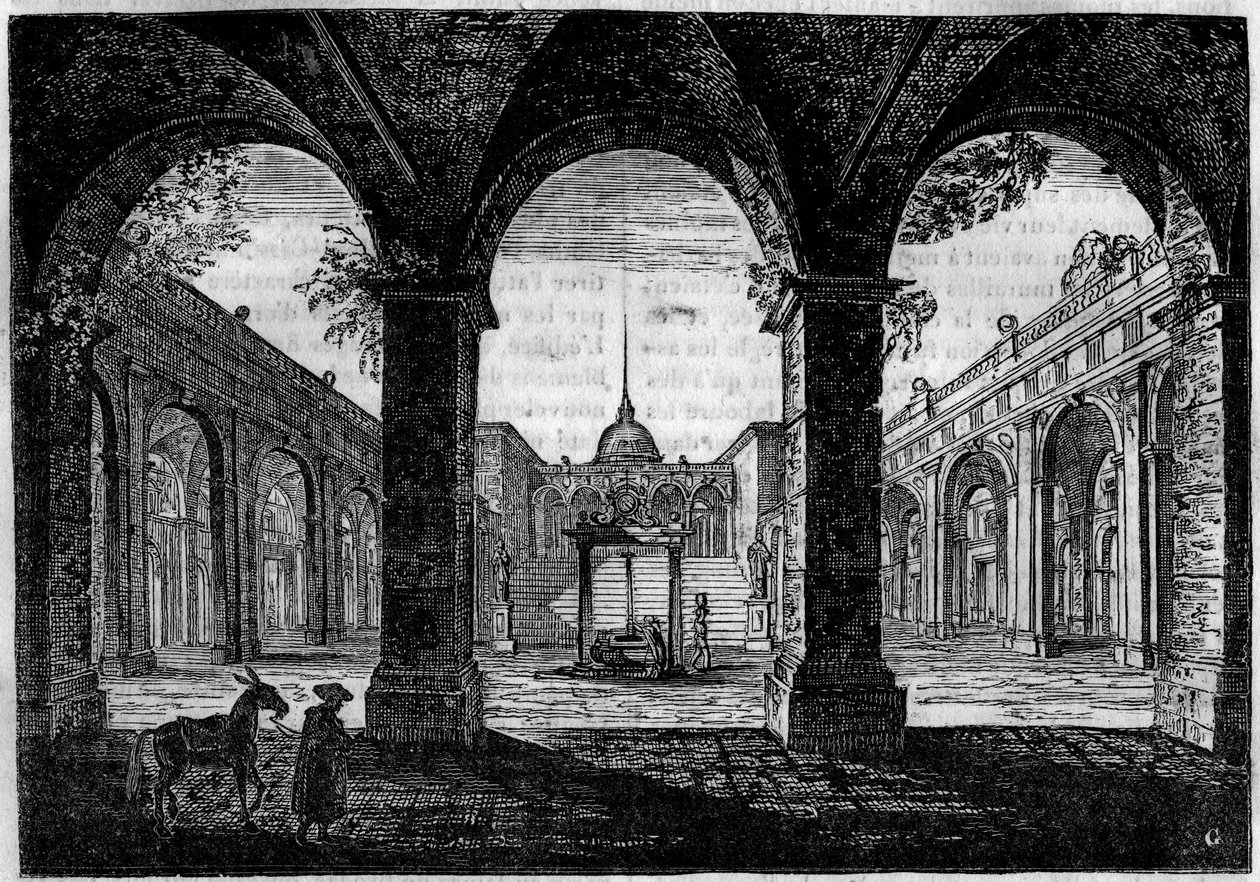 Abdij van Montecassino (Monte Cassino, Mont Cassin, Mont Cassin). door Unknown artist