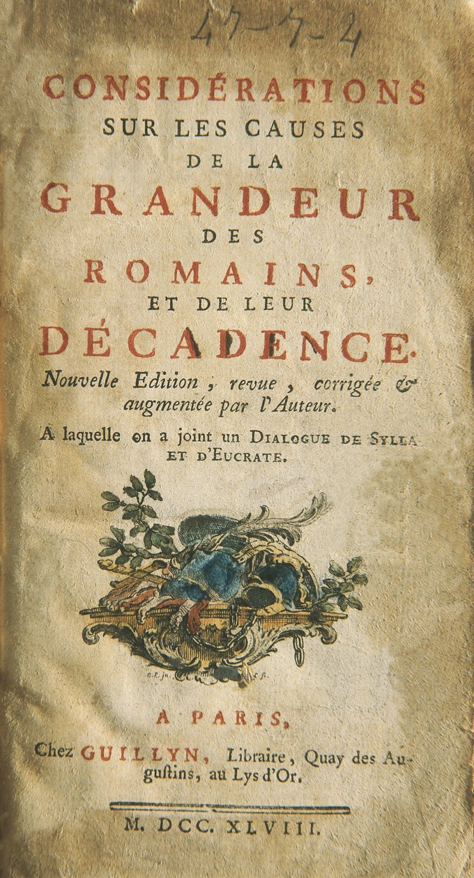 Montesquieu, Charles-Louis de Secondat, Baron de la Brede door Unknown artist
