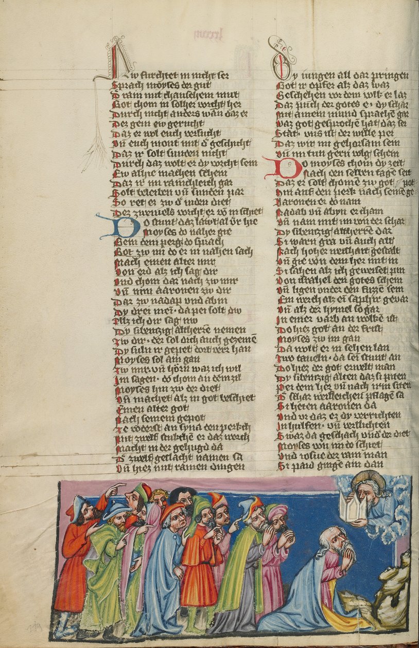 Mozes en de Zeventig Oudsten voor God door Unknown artist