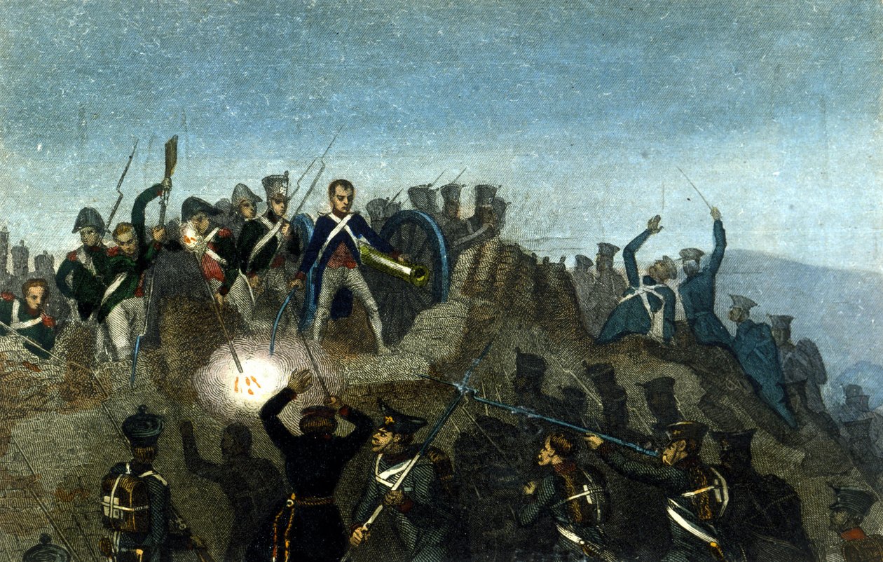 Napoleon I bij de Slag om Montmartre, 30 maart door Unknown artist