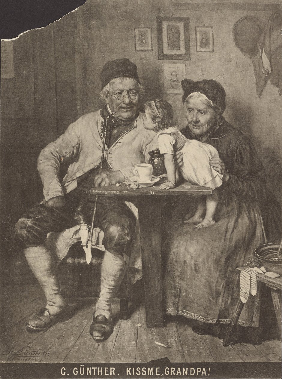O. Günther - Kus me, opa! door Unknown artist
