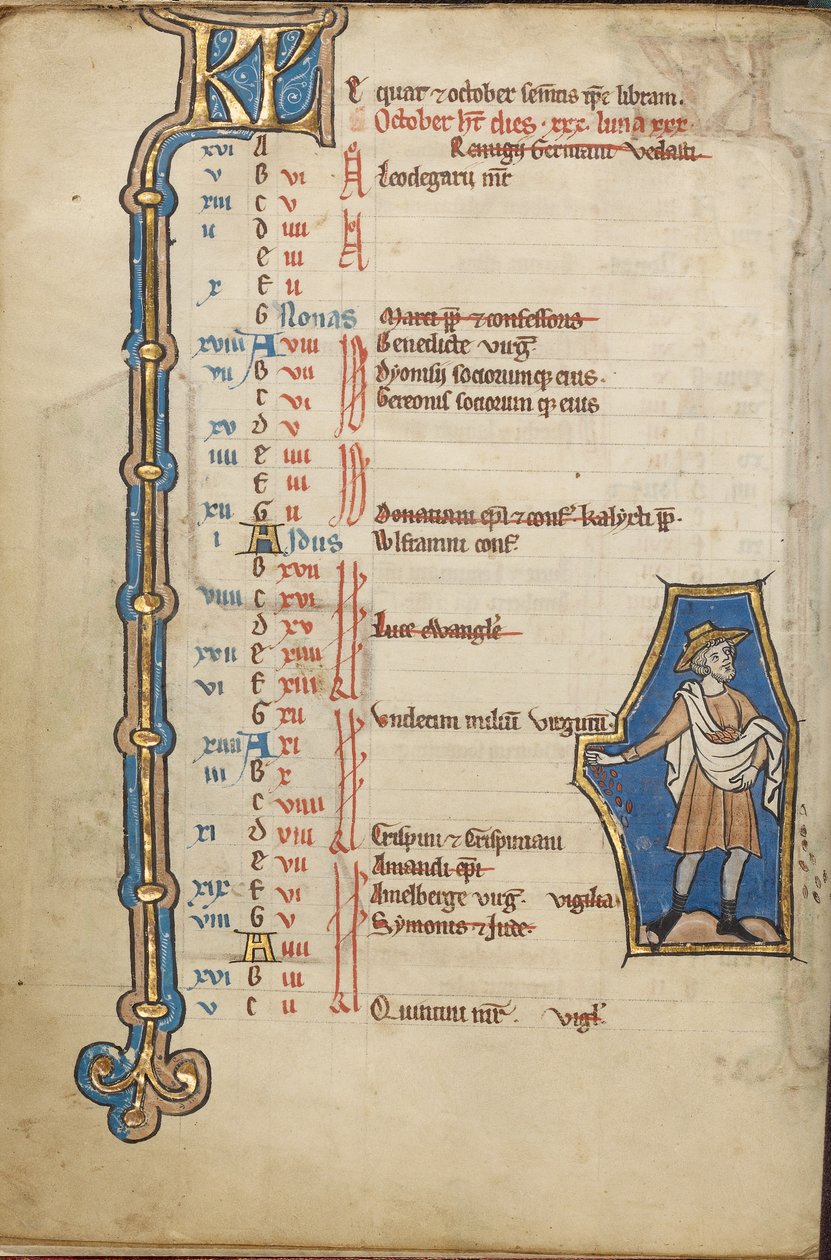 Oktober Agenda Pagina; Zaaien door Unknown artist