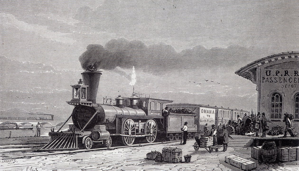 Station Omaha, startpunt van de Pacific Railway - in 