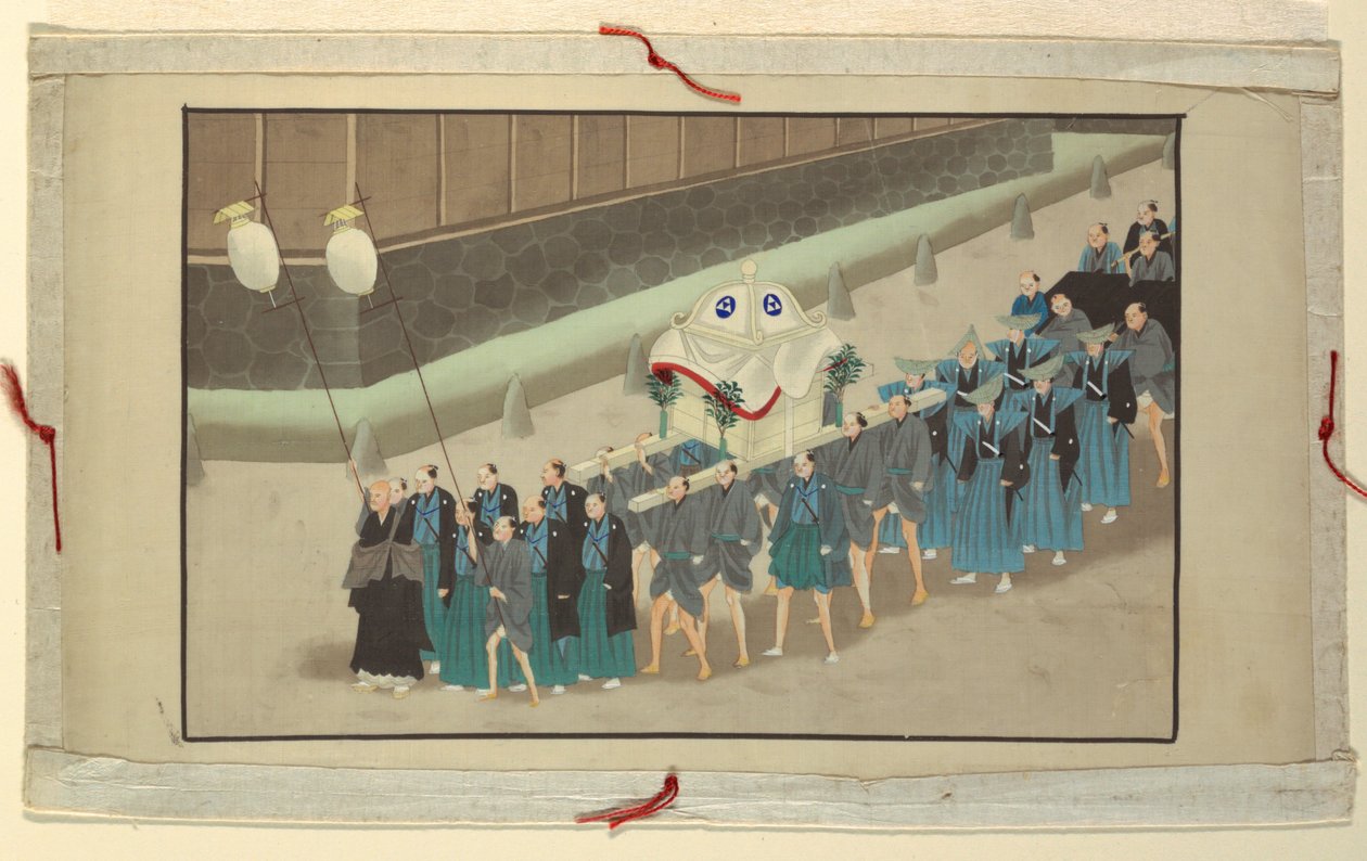 Een van Zestien Scènes van de Dood en Begrafenis van een Man door Unknown artist