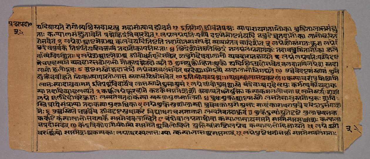 Pagina uit de Prasnapradipa, een Hindoeïstische Astrologietekst door Unknown artist