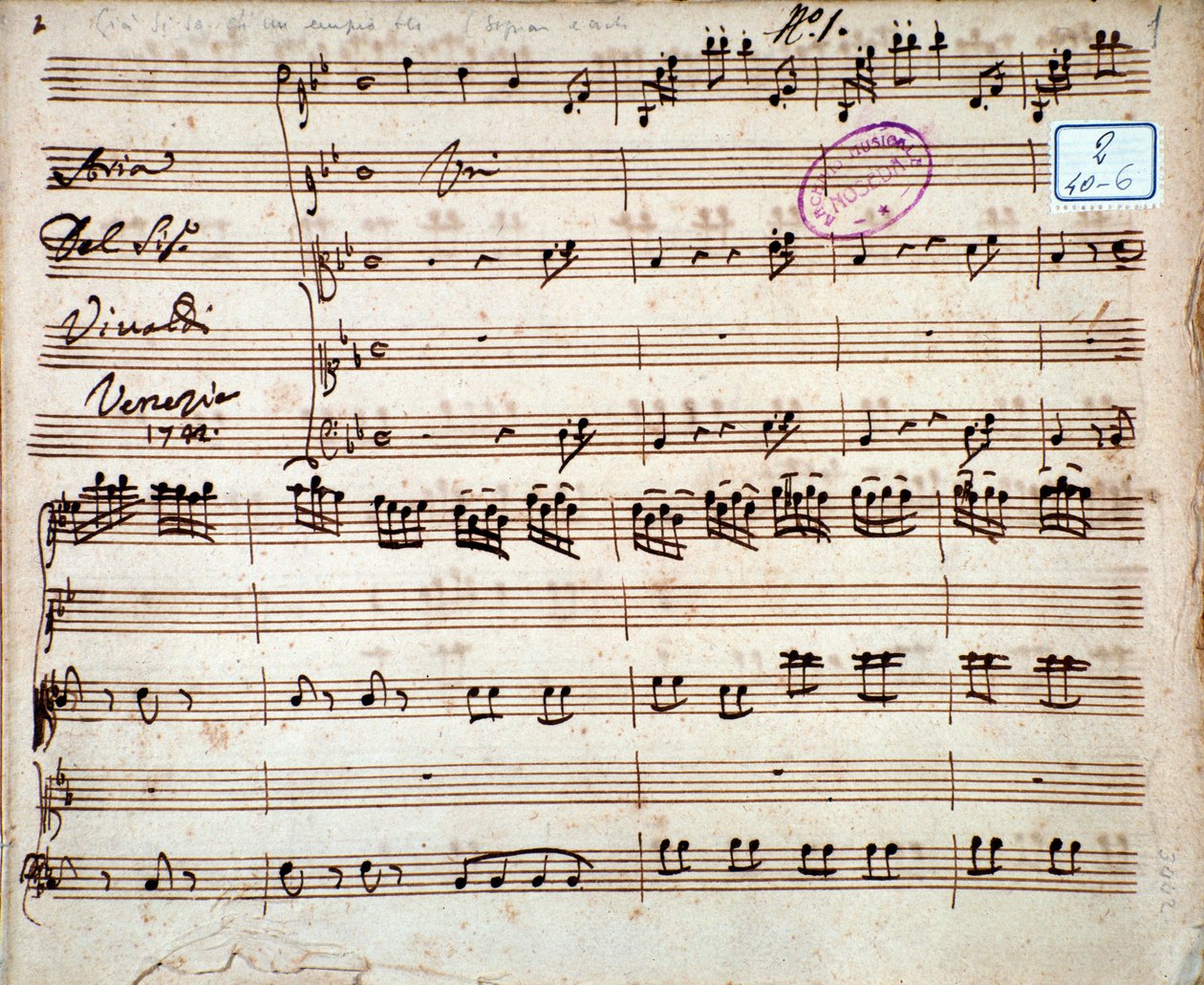 Pagina van de partituur van Gia si sa ch