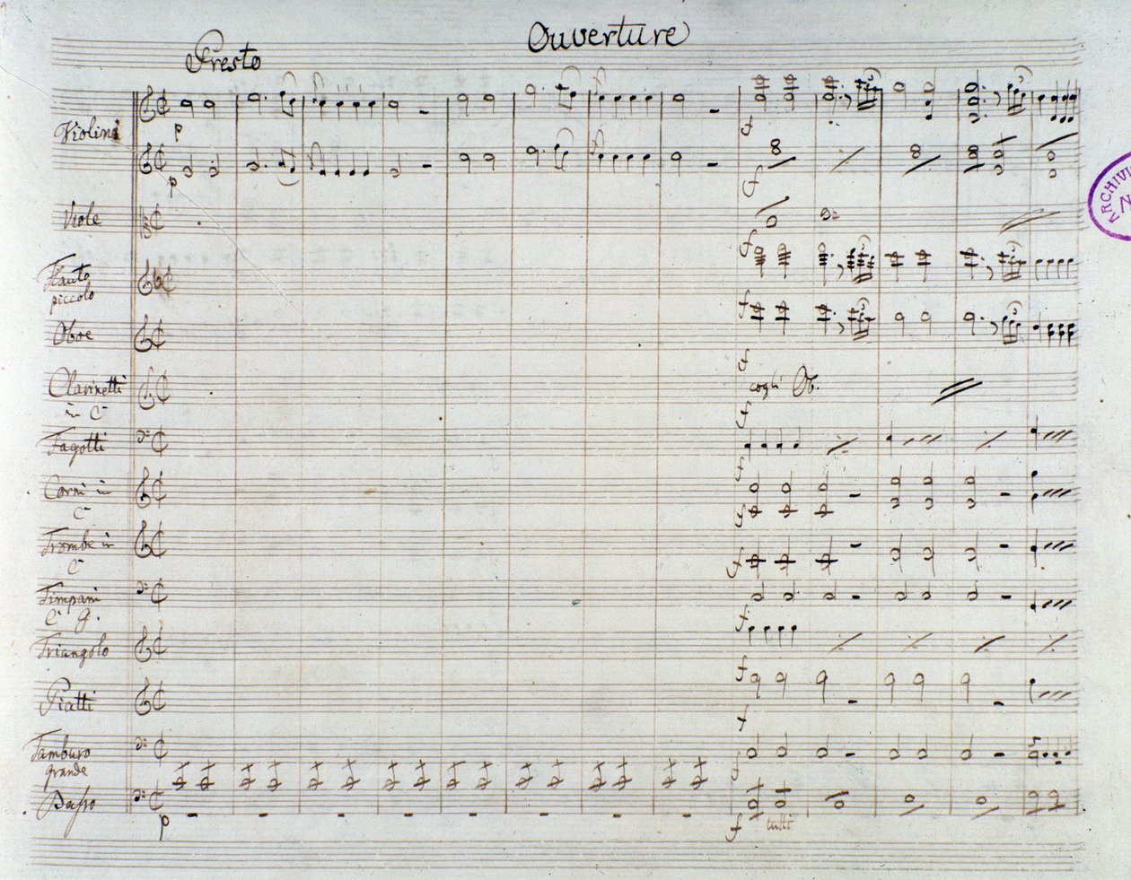 Pagina van de bladmuziek voor Die Entführung aus dem Serail, opera door Mozart, Lichtenthal versie (1838) door Unknown artist