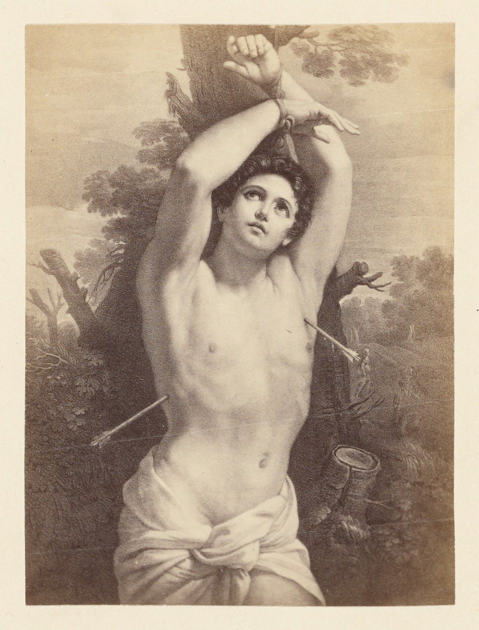 [Schilderij met de afbeelding van het martelaarschap van Sint Sebastiaan]. door Unknown artist