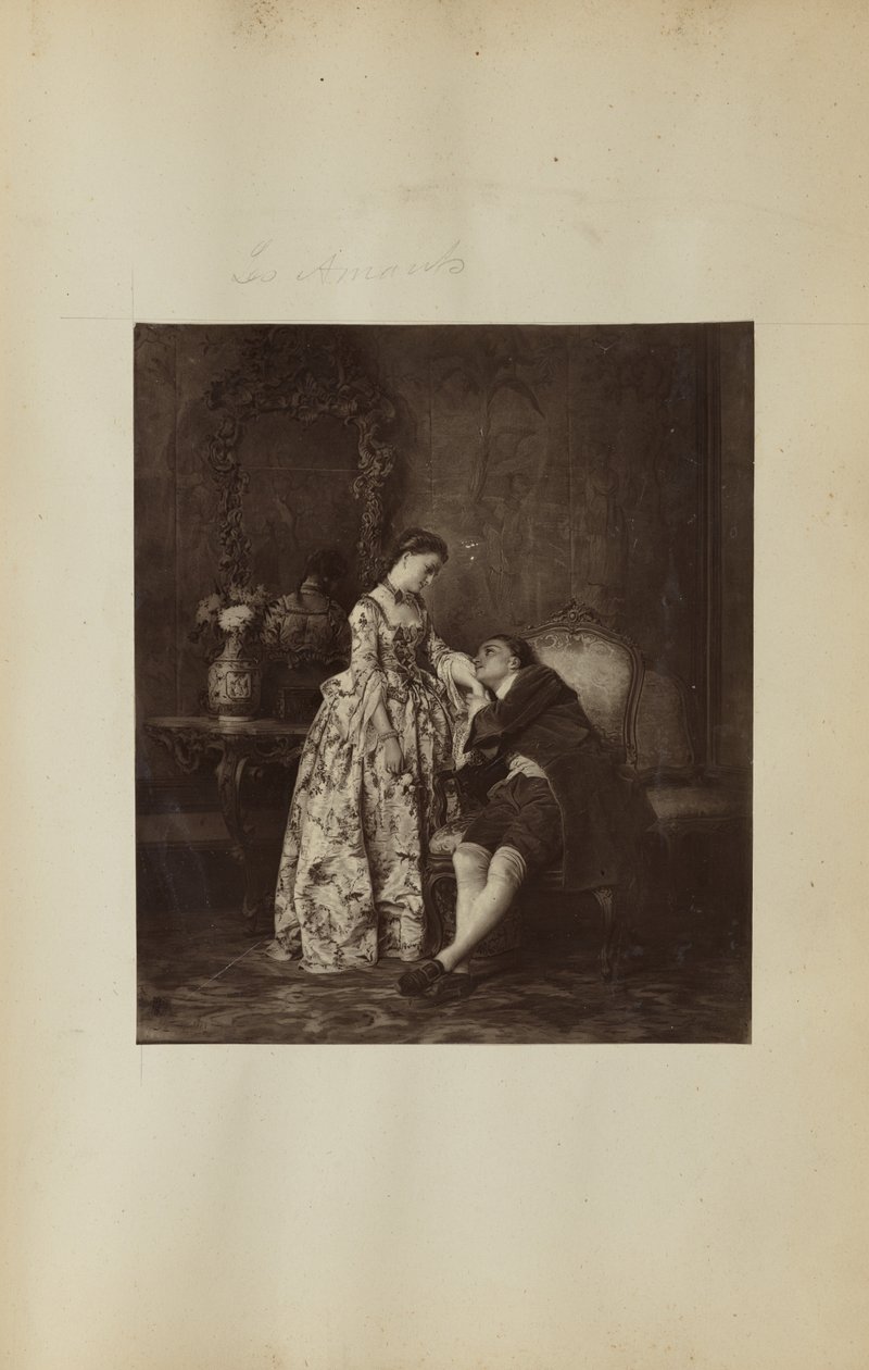 [Schilderij van jong stel]. door Unknown artist