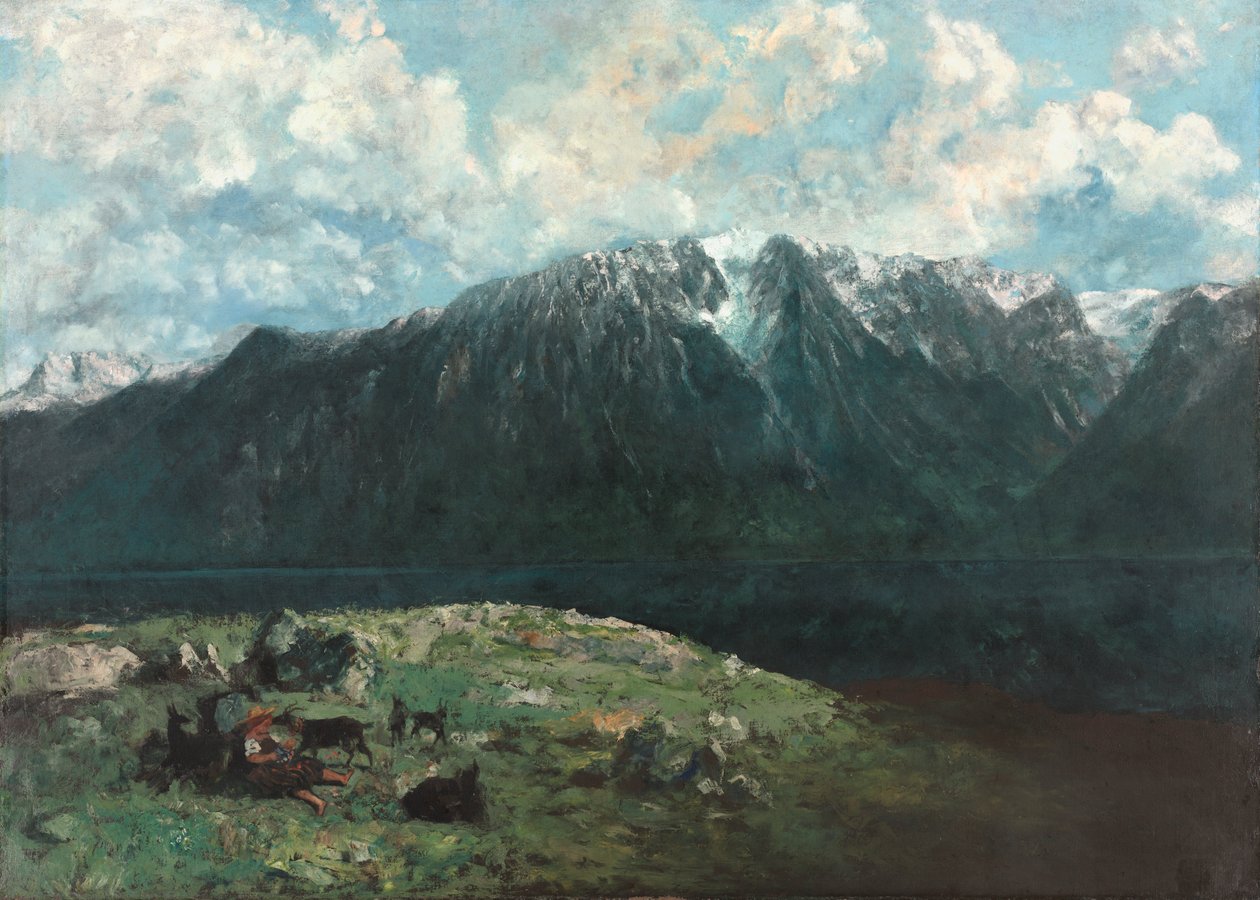 Panoramisch Uitzicht op de Alpen, Les Dents du Midi door Unknown artist