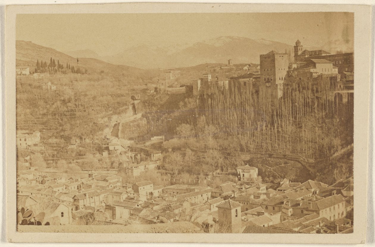 [Panoramisch uitzicht op het Alhambra, Granada, Spanje]. door Unknown artist